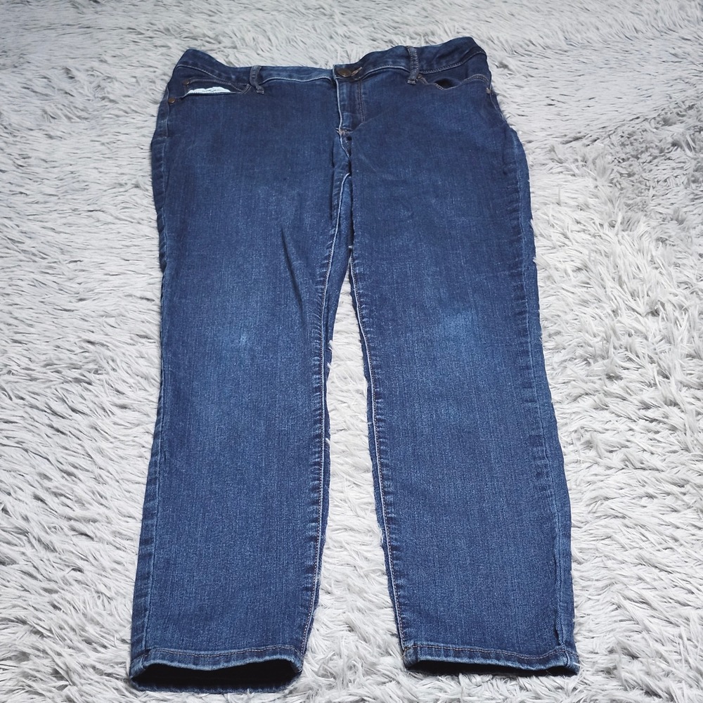 Simply Vera Skinny Jeans Women 14 Vera‎ Wang Blue Denim Cotton Blend Stretch